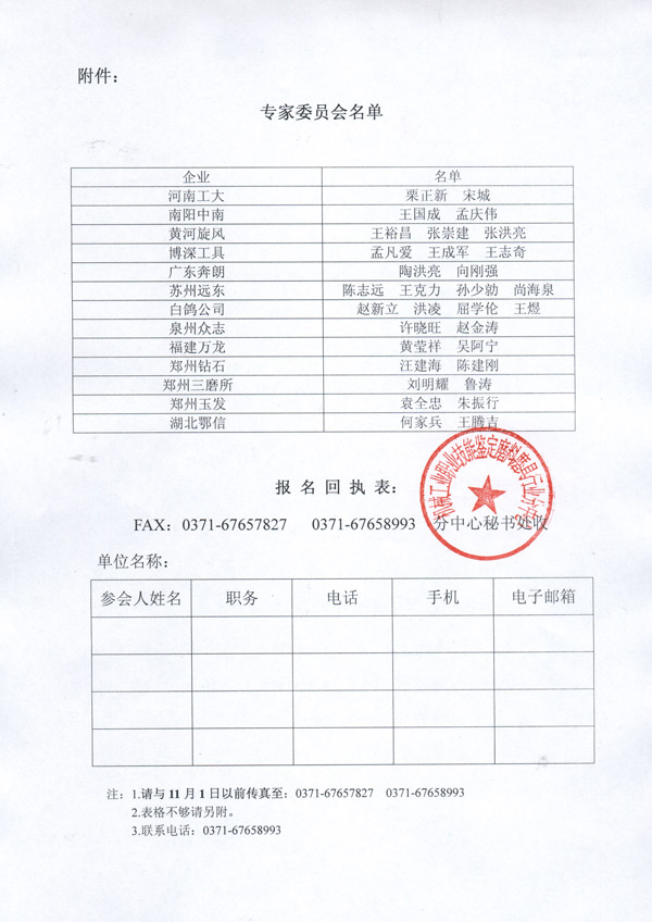 关于举办“国家磨料磨具技能鉴定标准审查和考评员培训”的通知