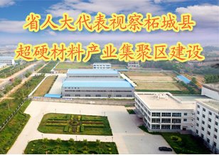 省人大代表视察柘城县超硬材料产业集聚区建设