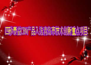 四砂泰益研磨公司CBN产品入选青岛市技术创新重点项目