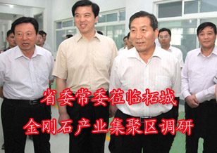 省委常委莅临柘城金刚石产业集聚区调研