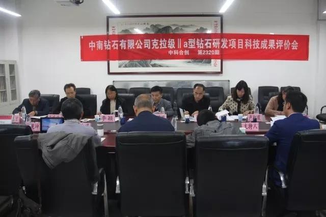 中南钻石有限公司克拉级IIa型钻石研发项目通过科技成果评价