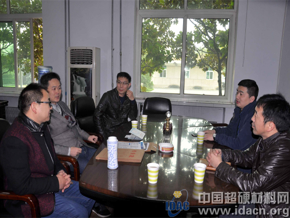 中国超硬材料网总经理石超一行走访中南钻石