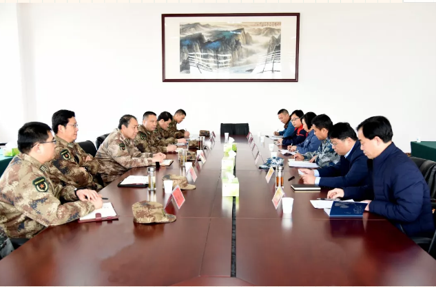 河南省军区副司令员习晓军莅临黄河旋风调研企业民兵建设试点工作