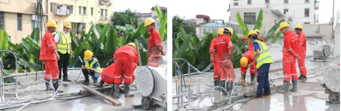 奔朗金刚石绳锯助力广州鹤洞大桥引桥拆除工程