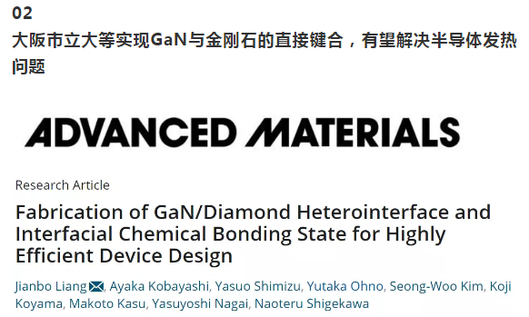 金刚石在器件散热应用中的研究动态
