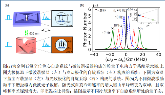 郑州大学物理学院在基于金刚石氮空位色心的室温腔量子电动力学效应研究方面取得进展