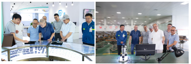 天津远东恒嘉新材料王欣一行到郑州华晶参观交流
